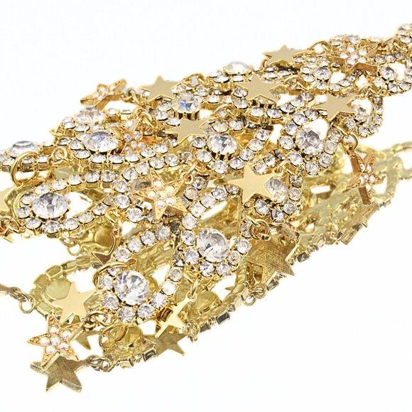 Kirks Folly LTD Edition 023/500 Rhinestones Massive 5" Gold Tone Dangle Brooch - Picture 6 of 10